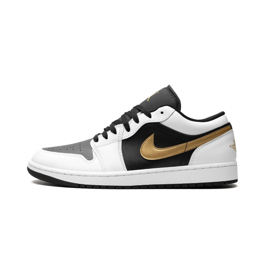 NK Black Metallic Gold Swoosh