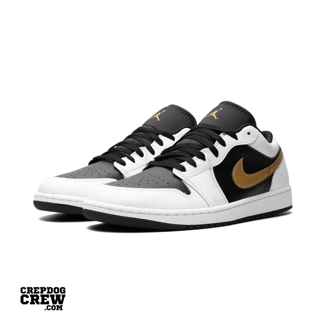 NK Black Metallic Gold Swoosh